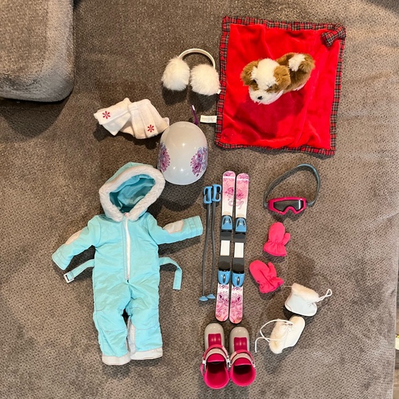American Girl Other - American Girl Doll ski set and accessories